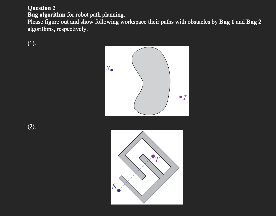 Solved Question 2Bug algorithm for robot path | Chegg.com