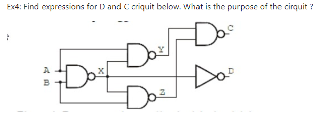 Solved Ex4: Find expressions for D and C criquit below. What | Chegg.com