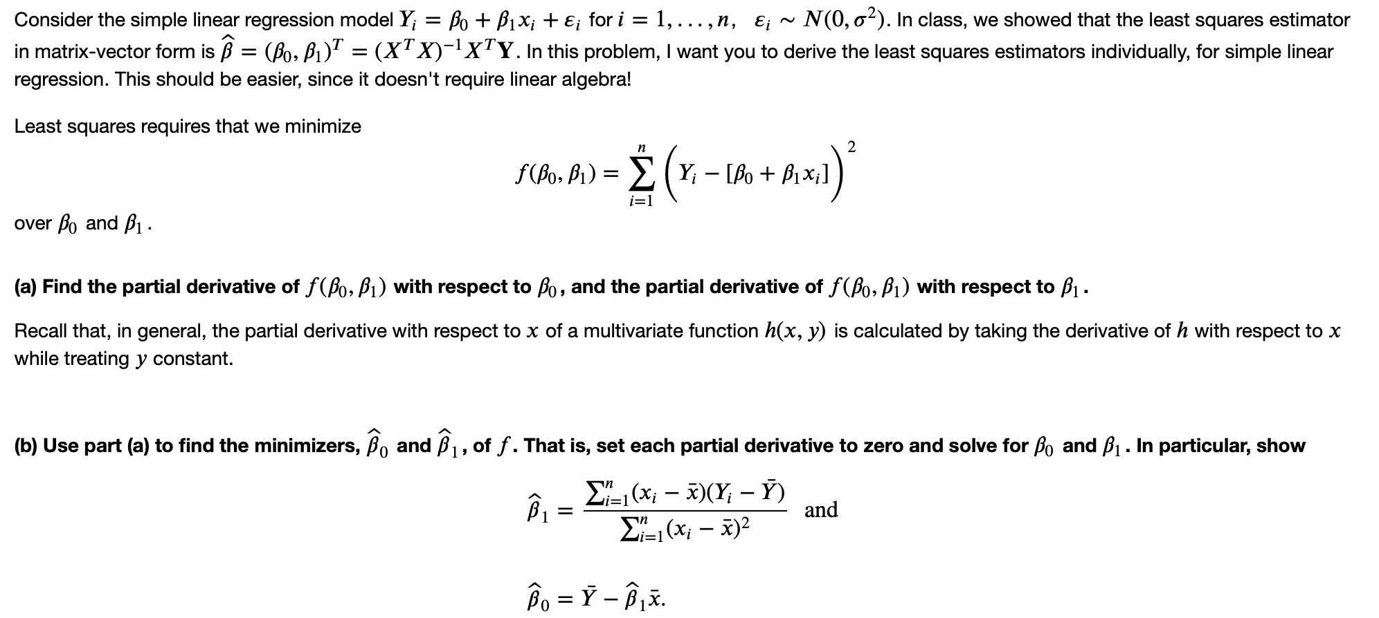 Solved Consider the simple linear regression model Y1 = Bo + | Chegg.com