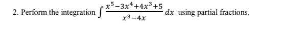 integration of 3x x 4 x 5 dx