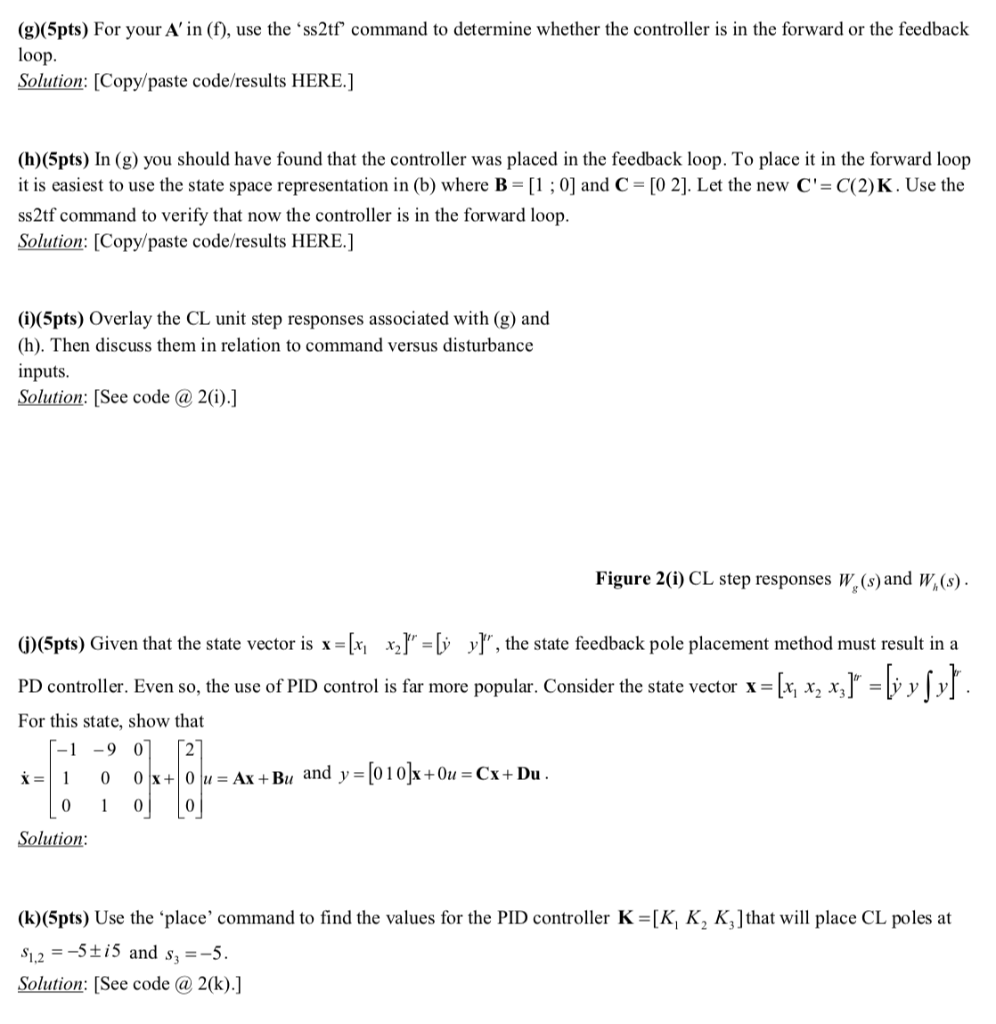 Problem 2 55pts Consider The Lightly Damped Plant Chegg Com