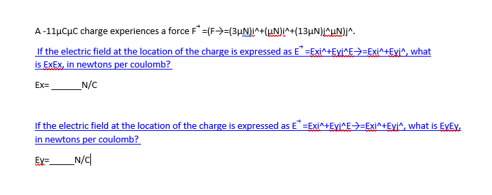 Solved A 11ucuc Charge Experiences A Force F F 3un I Chegg Com