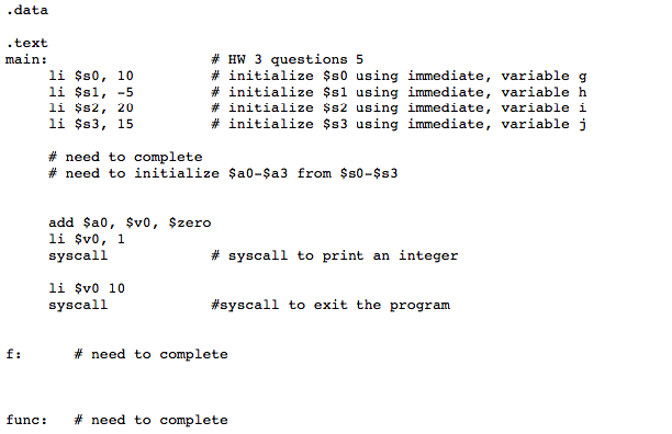 Solved Translate the following C code into MIPS assembly | Chegg.com
