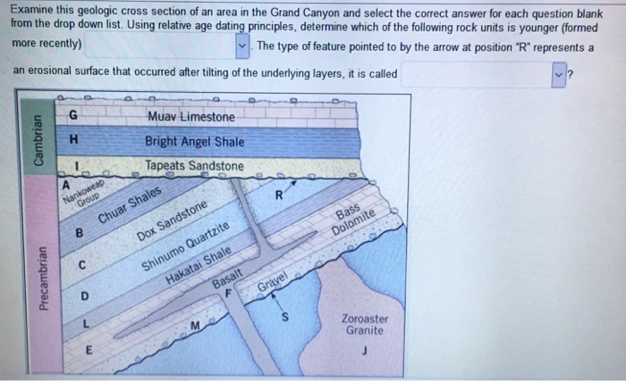Solved Examine this geologic cross section of an area in the | Chegg.com