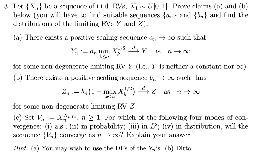 Solved 1 2 D Y As No K 3 Let Be A Sequence Of I I Chegg Com