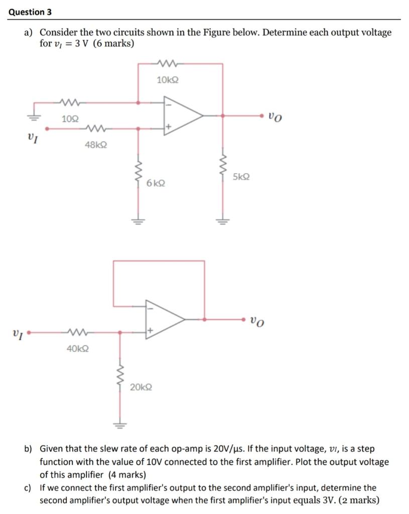Solved a) Consider the two circuits shown in the Figure | Chegg.com