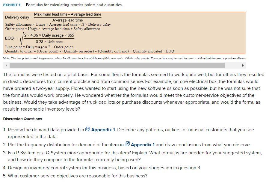 case study consolidated electric inventory control