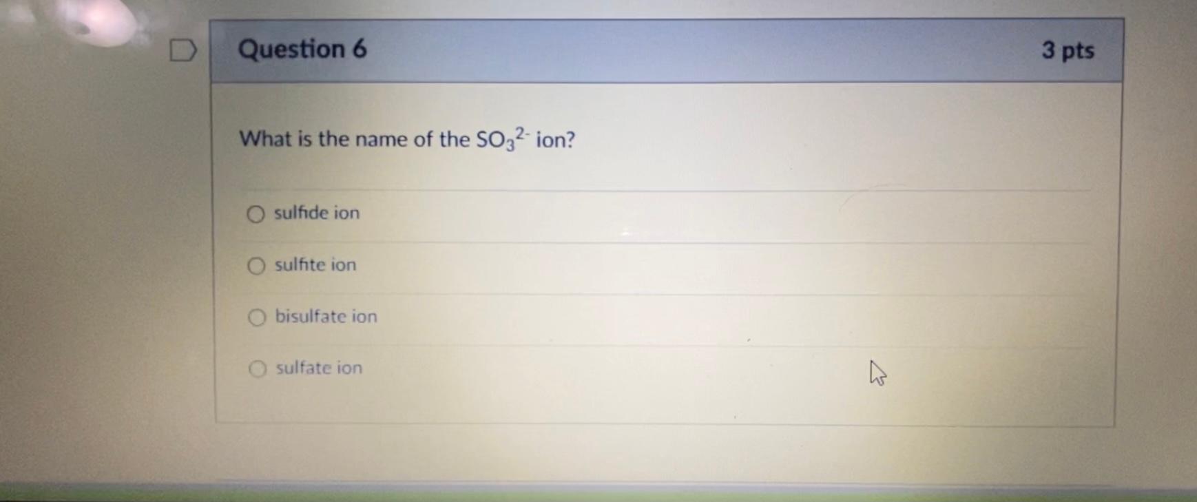 Solved Question 4 3 pts Which of the following is not a | Chegg.com