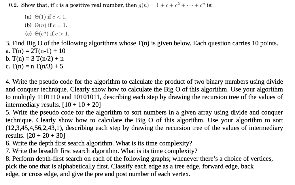 0 2 Show That If C Is A Positive Real Number Th Chegg Com