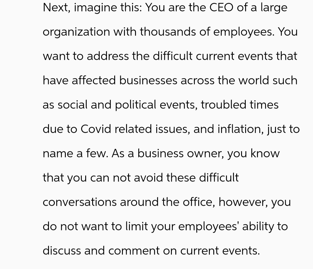 Solved Next, imagine this: You are the CEO of a | Chegg.com