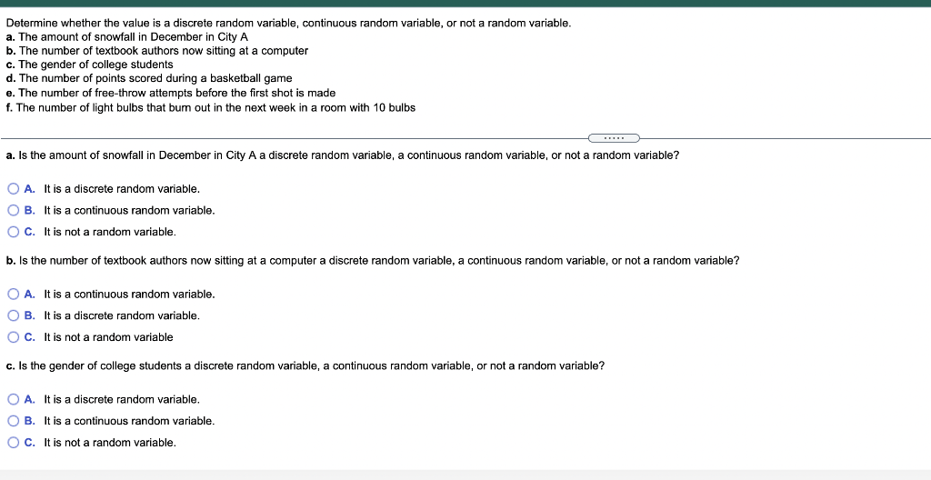 Solved d. Is the number of points scored during a basketball