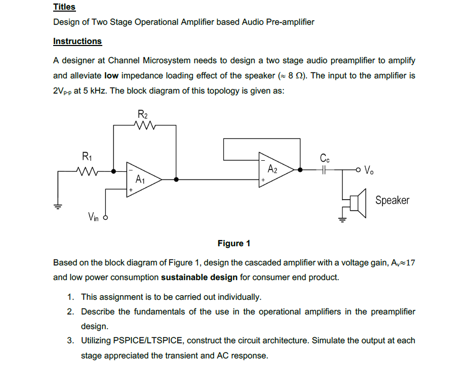 Titles Design of Two Stage Operational Amplifier