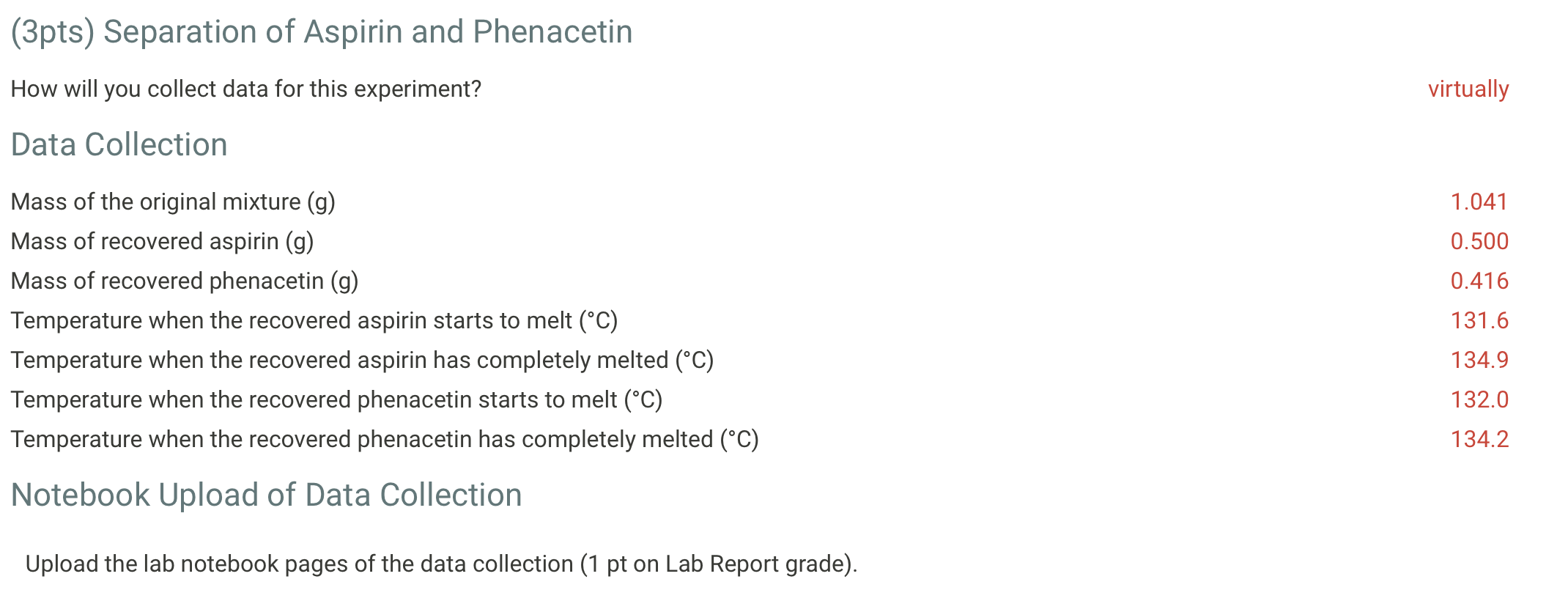 Solved (3pts) Separation of Aspirin and Phenacetin How will