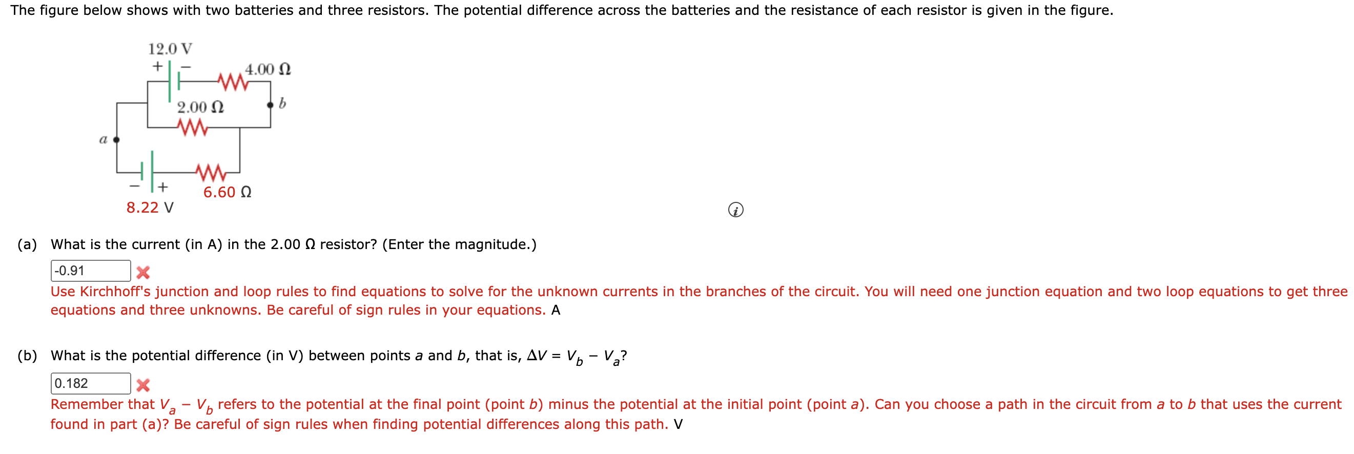 Solved The Figure Below Shows With Two Batteries And Three | Chegg.com