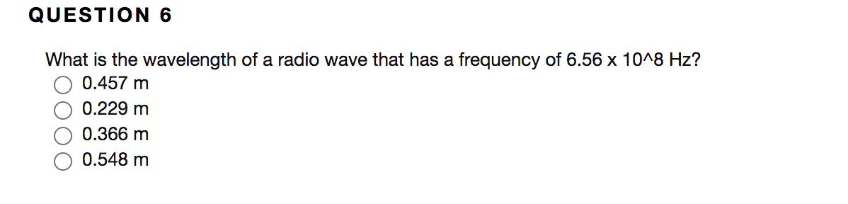 Solved What is the wavelength of a radio wave that has a | Chegg.com