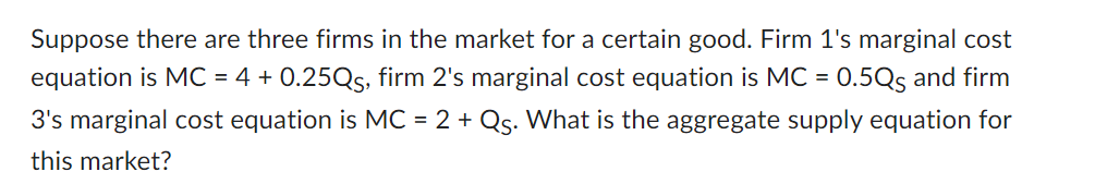 Solved Suppose there are three firms in the market for a | Chegg.com