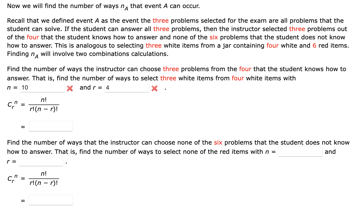 Solved Now we will find the number of ways nA that event A | Chegg.com