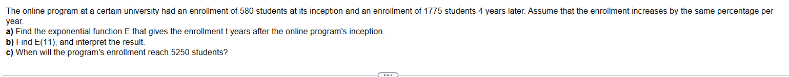 Solved The online program at a certain university had an | Chegg.com