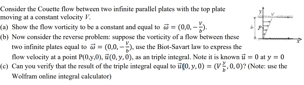 P Consider the Couette flow between two infinite | Chegg.com