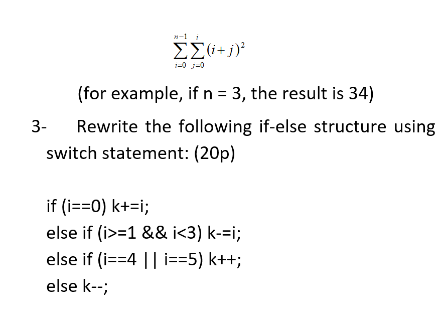 Solved N 1 I Le I J I 0 0 For Example If N 3 The Chegg Com