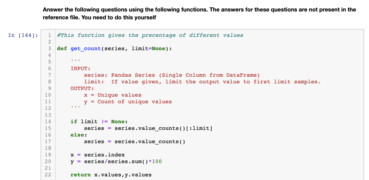 Answer the following questions using the following | Chegg.com