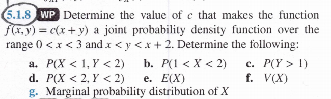 Solved 5 1 8 Wp Determine The Value Of C That Makes The Chegg Com