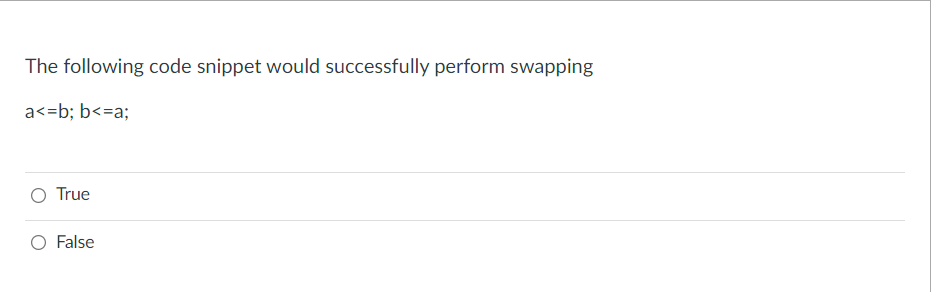 Solved The following code snippet would successfully perform | Chegg.com