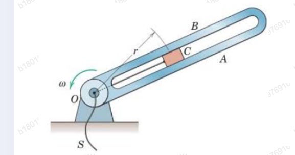 Solved Its velocity, which is w = 6 r / s in the direction, | Chegg.com