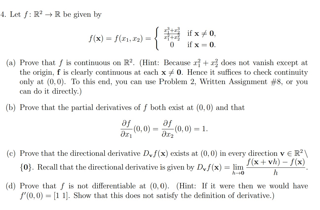 Solved 4 Let F R2→r Be Given By