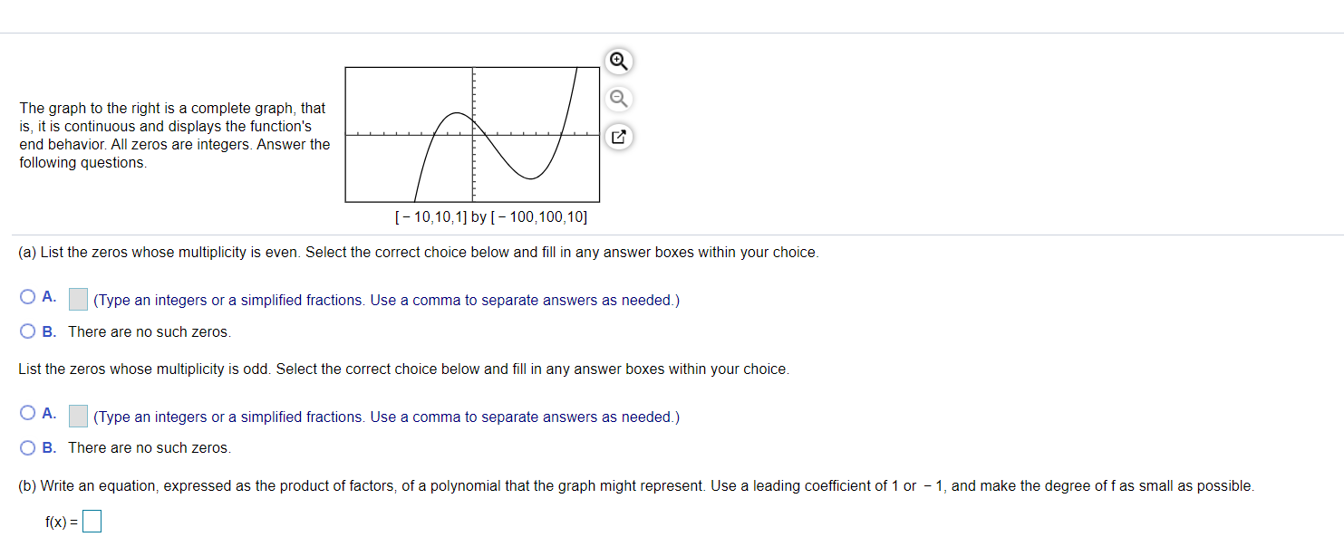 Find the zeros for the polynomial function and give  Chegg.com