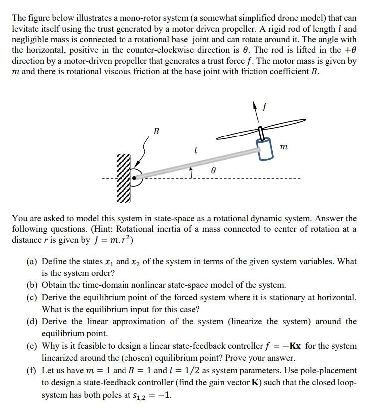 The figure below illustrates a mono-rotor system (a | Chegg.com