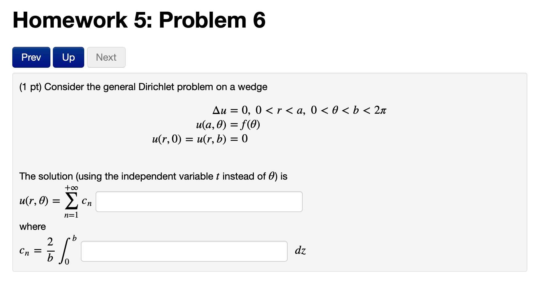 Solved Consider the general Dirichlet problem on a | Chegg.com