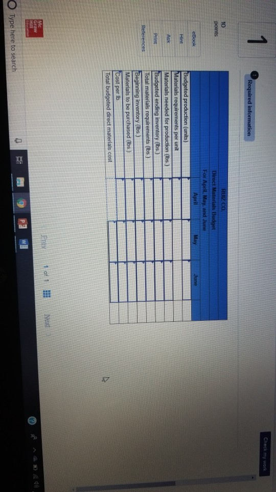 Solved Check my work Required information Use the following | Chegg.com