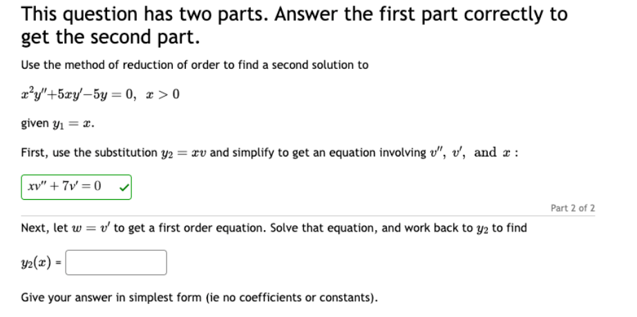 Solved This question has two parts. Answer the first part | Chegg.com