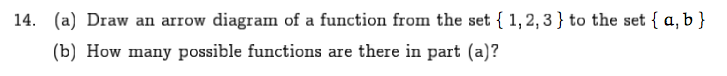 Solved 14. (a) Draw an arrow diagram of a function from the | Chegg.com