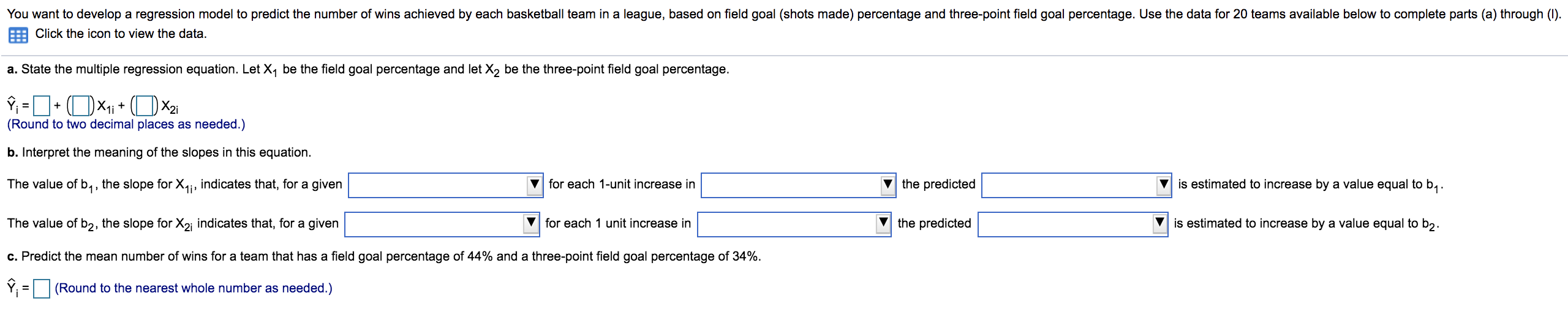 Solved You want to develop a regression model to predict the | Chegg.com