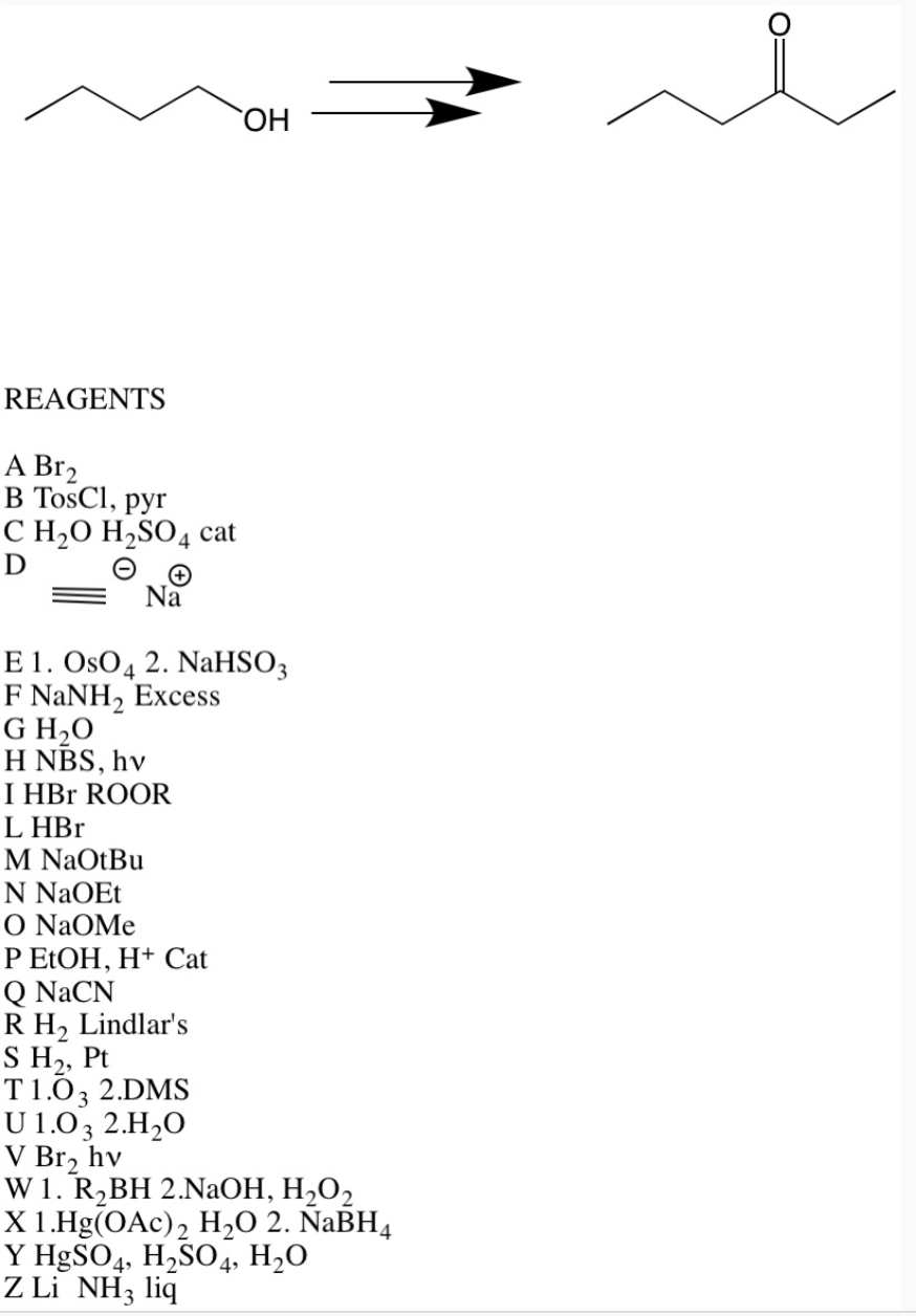 Solved What Is The Correct Sequence Of Reactions That Can Chegg Com