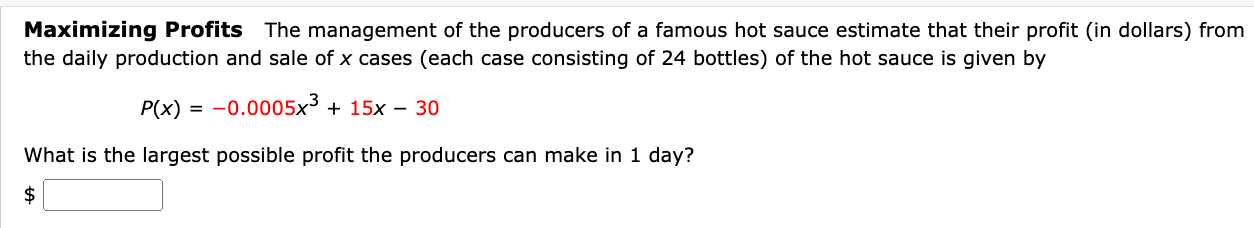 Solved Maximizing Profits The management of the producers of | Chegg.com