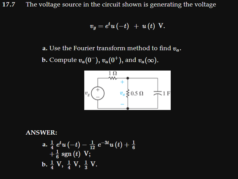 Solved 17.7 The voltage source in the circuit shown is | Chegg.com