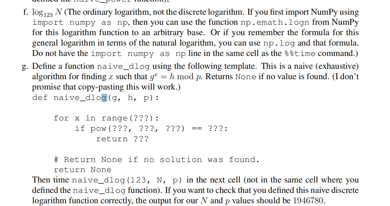 Solved In Deepnote (or a Jupyter notebook) time the | Chegg.com