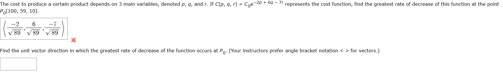 Solved The Cost To Produce A Certain Product Depends On 3 