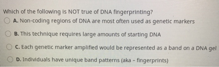 Solved Which of the following is NOT true of DNA | Chegg.com