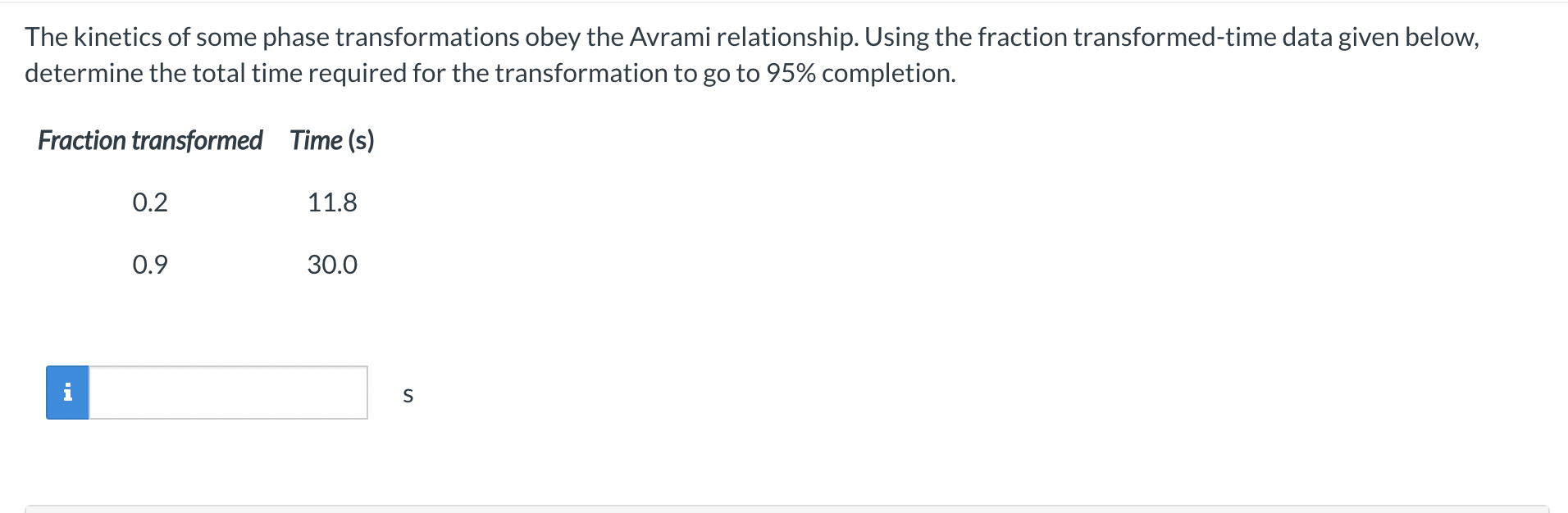 Solved The Kinetics Of Some Phase Transformations Obey The | Chegg.com