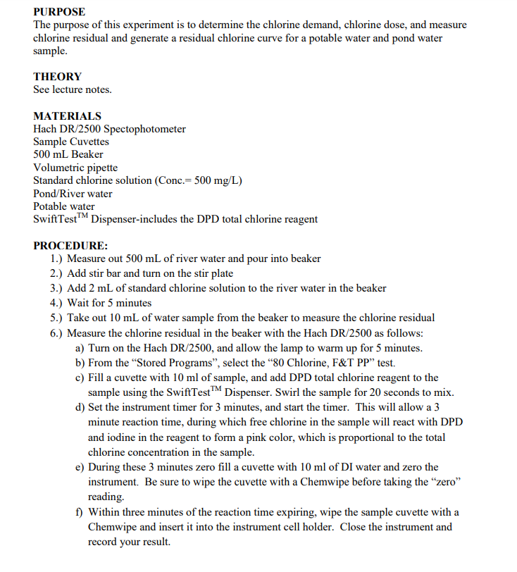 Solved PURPOSE The purpose of this experiment is to