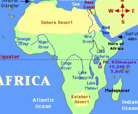 kalahari desert in africa map