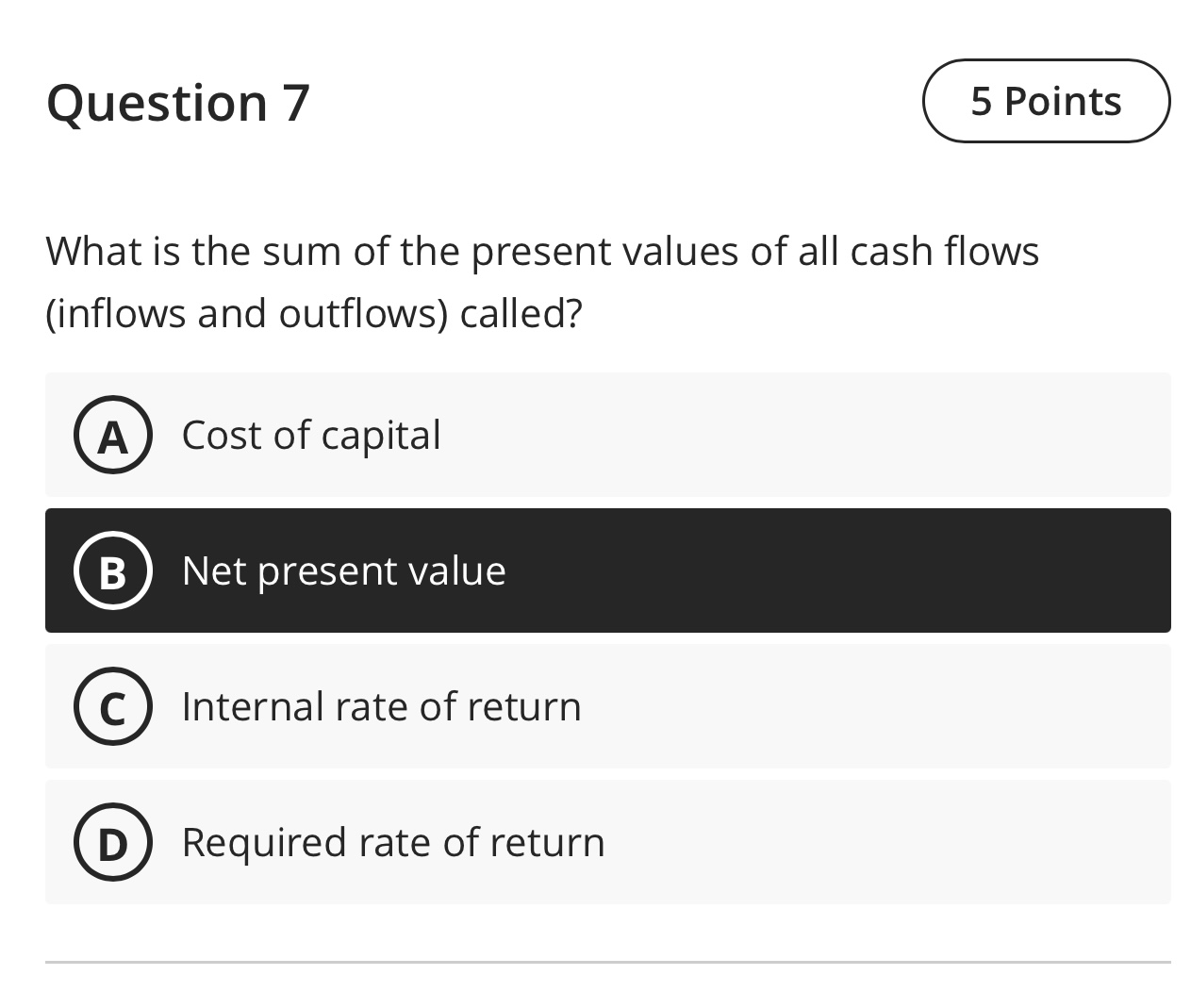 Solved Question 7What is the sum of the present values of | Chegg.com
