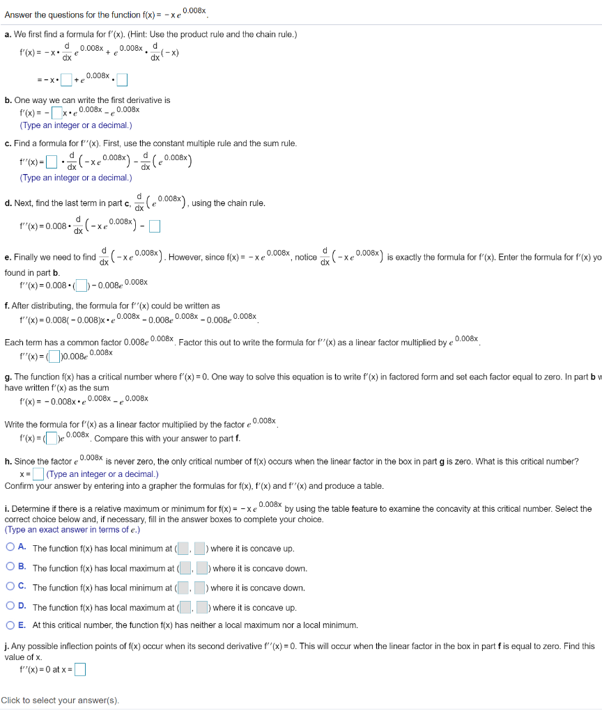 Solved Second Derivative F X 0 This Will Occur When Chegg Com