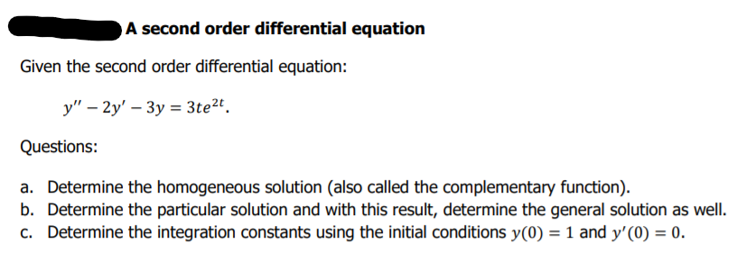 integration of second order differential equation