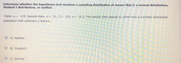 Solved Determine whether the hypothesis test involves a | Chegg.com