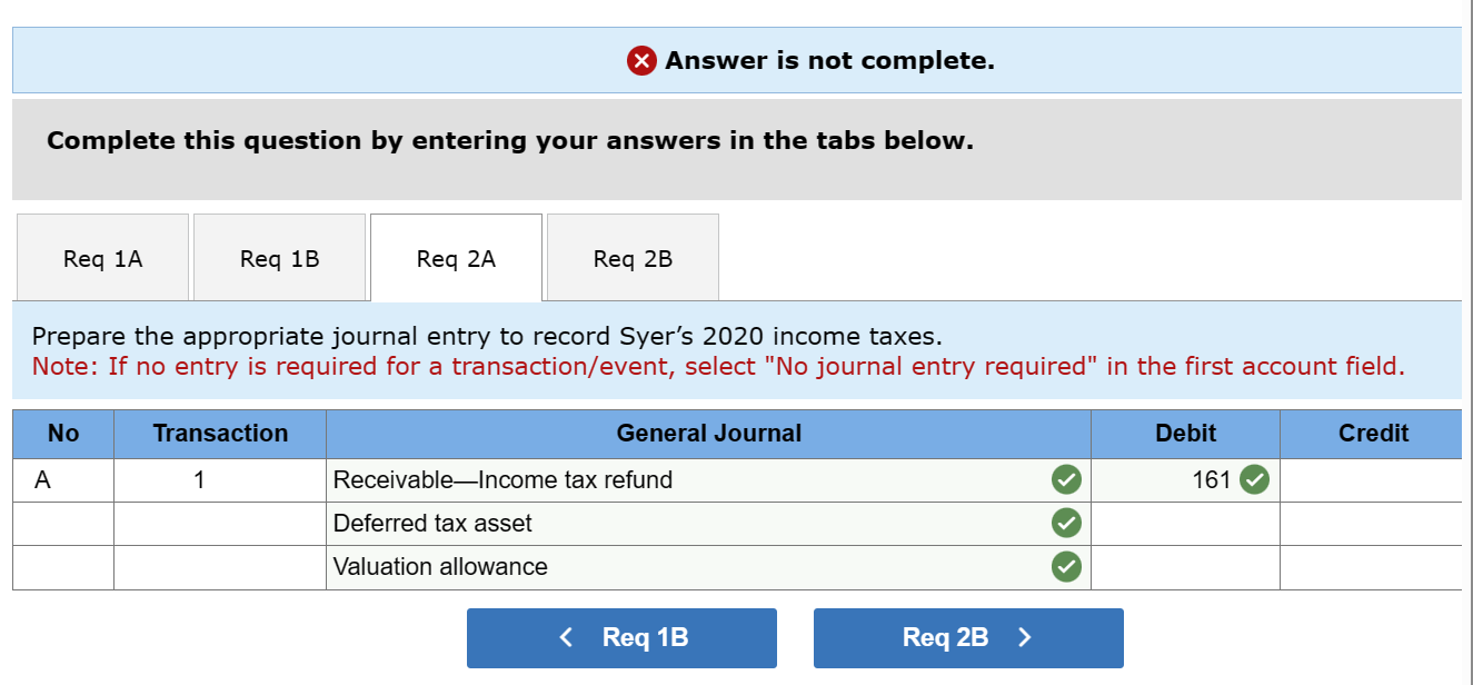 Solved Now Assume That Syer Does Account For Its Nol Under 